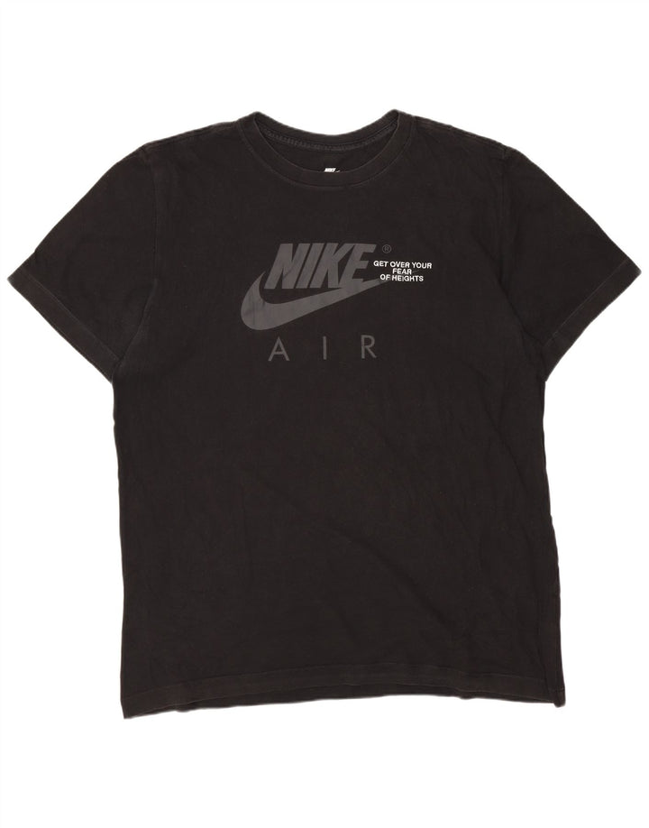 Nike Herren Air Graphic T-Shirt Top Large Schwarz Baumwolle