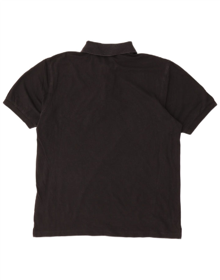 Hugo Boss Herren-Poloshirt, groß, schwarze Baumwolle