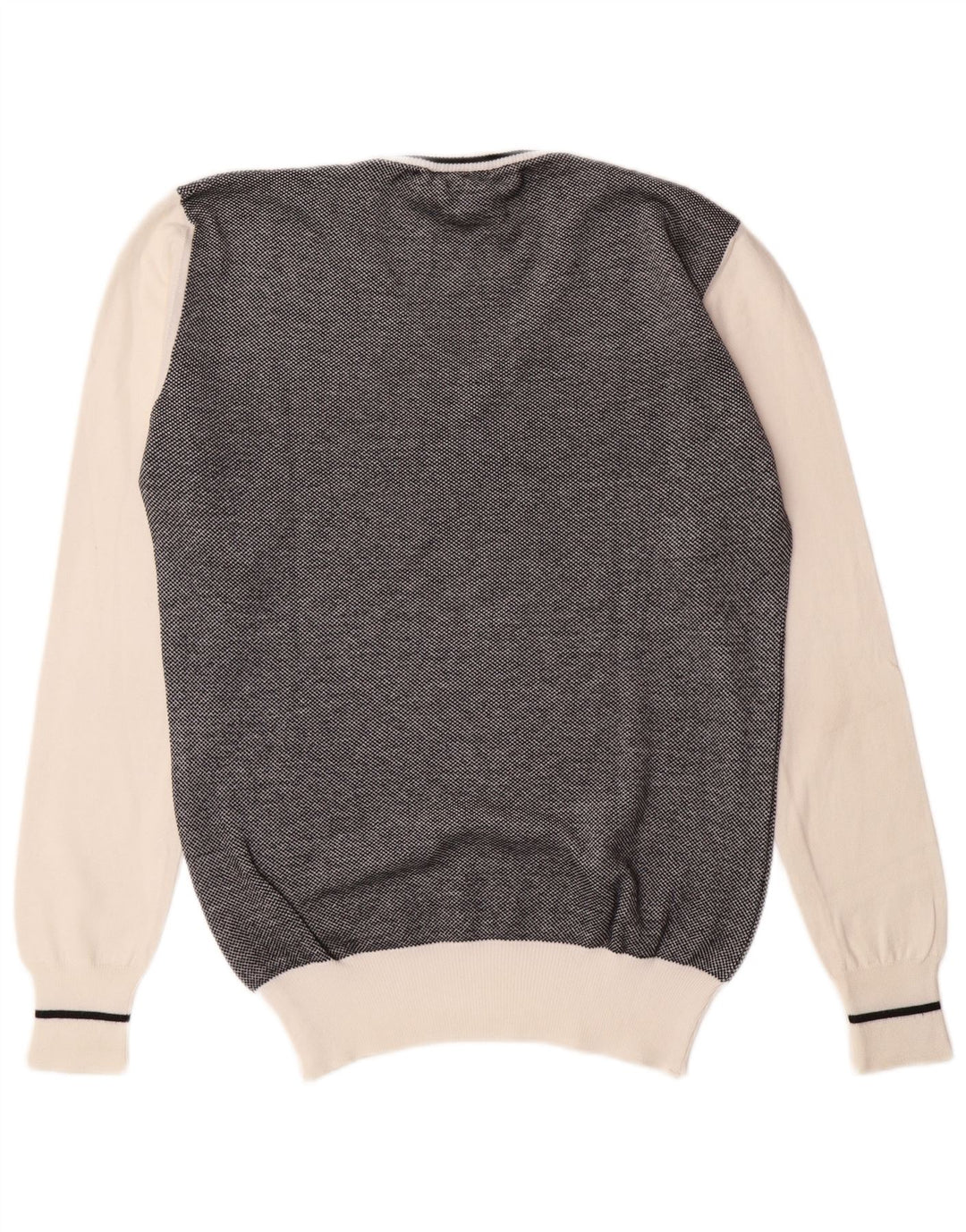 Fred Perry Herren-Pullover mit V-Ausschnitt, groß, Schwarz, Farbblock