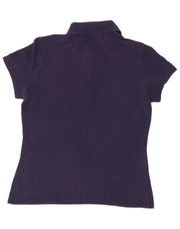 Lacoste Damen-Poloshirt, Größe 42, große marineblaue Baumwolle