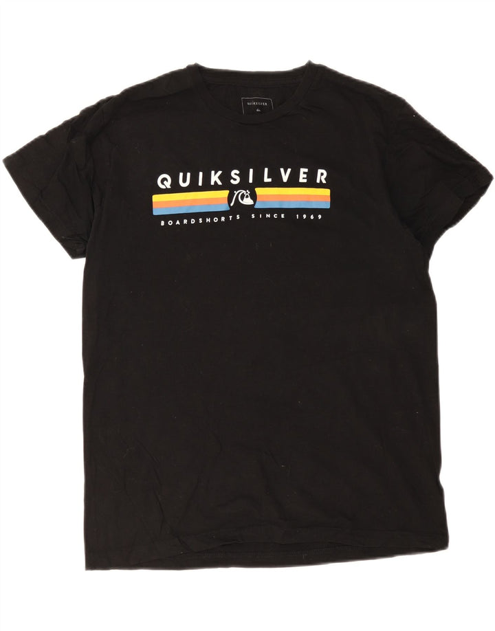 Quiksilver Herren-T-Shirt mit Grafik, mittelschwarze Baumwolle