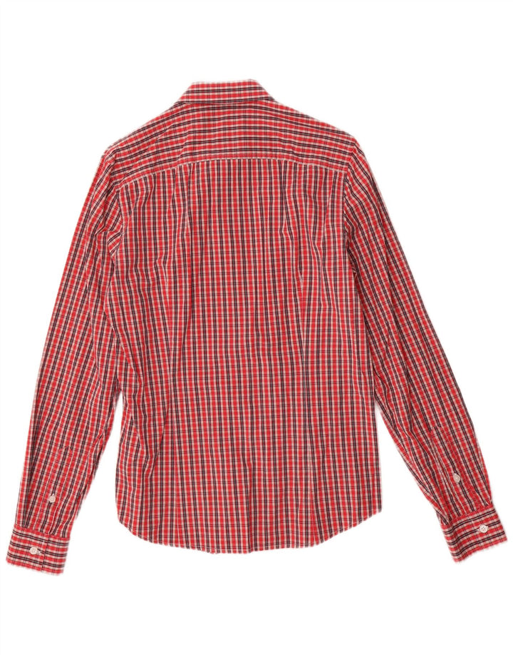 Calvin Klein Jeans Herrenhemd Mittelrot kariert Baumwolle