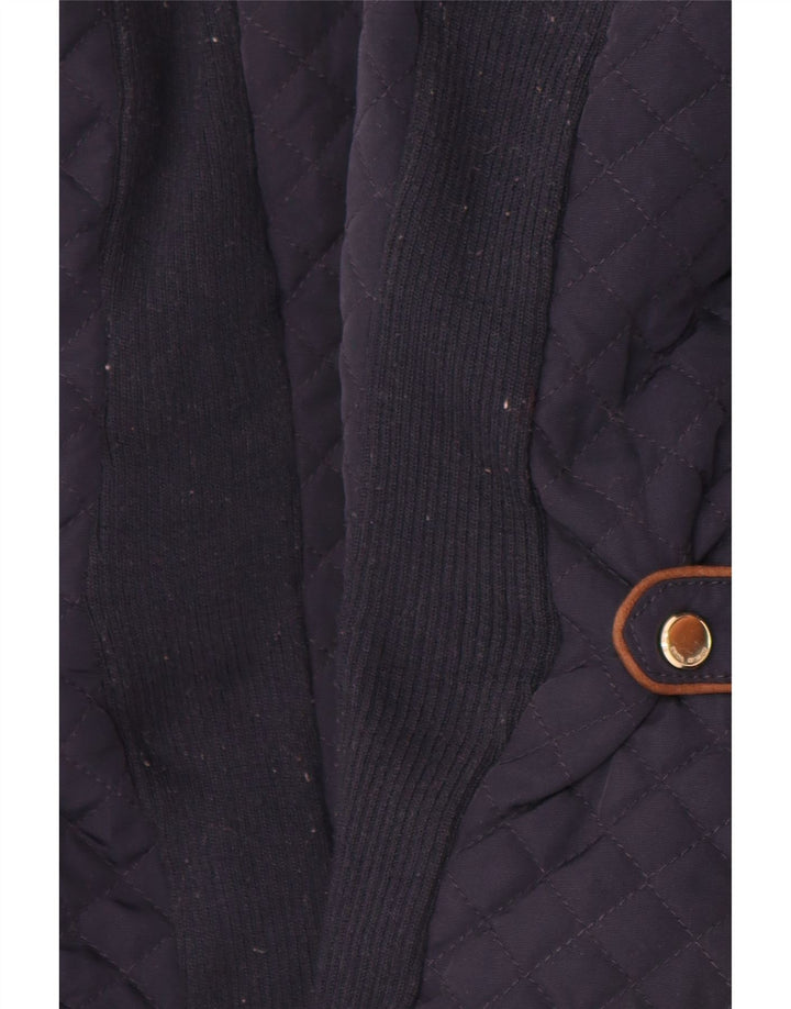 Zara Damen Steppweste UK 16 Large Marineblau