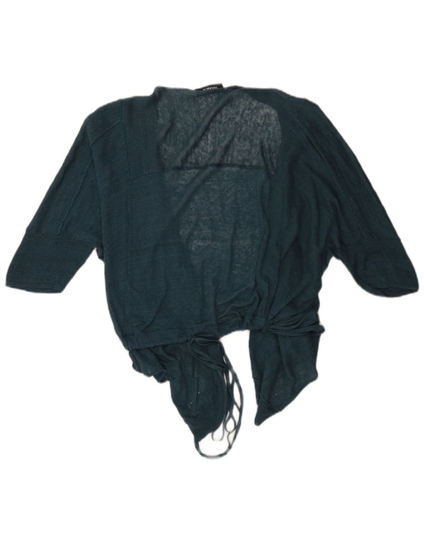 Max & Co. Damen Crop 3/4 Ärmel Cardigan Top UK 16 Large Blau