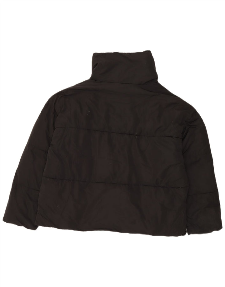 Free People Damen Übergroße wattierte Jacke UK 16 Large Schwarz Polyester