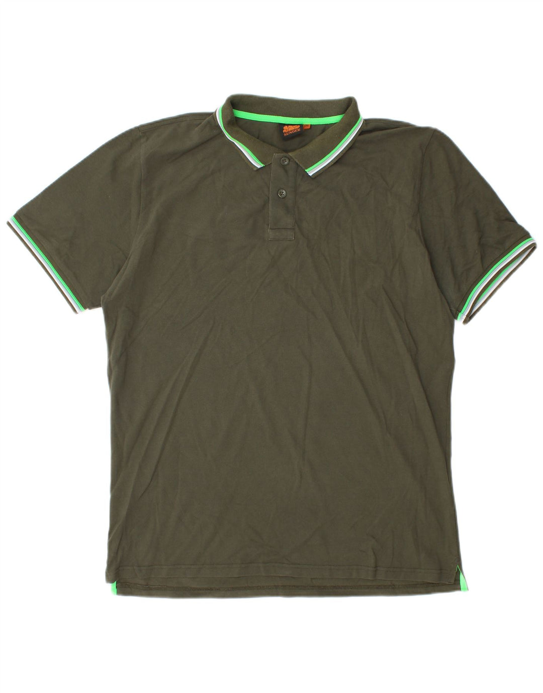 Sundek Herren Poloshirt 2XL Grüne Baumwolle