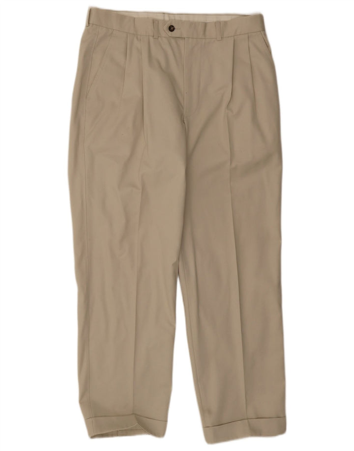 Marks & Spencer Herren-Anzughose mit Pegged-Anzug, W34, L29, graue Baumwolle