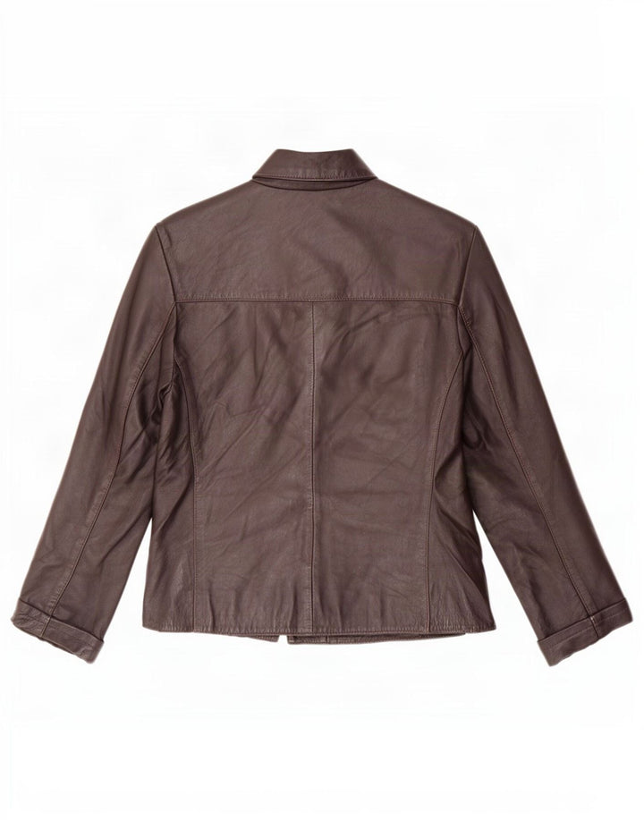 Phase Eight Damen Lederjacke UK 12 Mittelbraun
