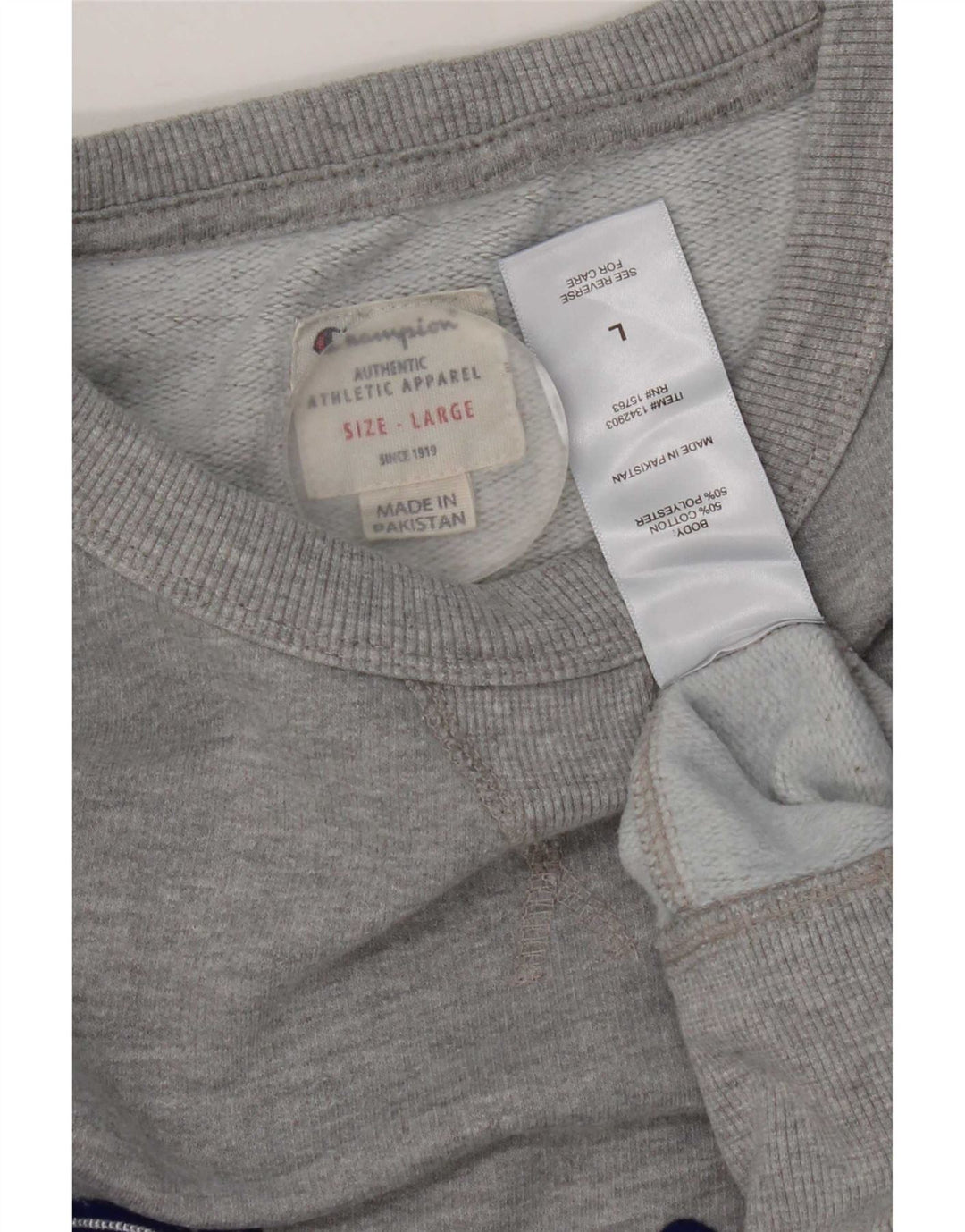 Champion Herren-Sweatshirt mit Grafik, groß, aus grauer Baumwolle