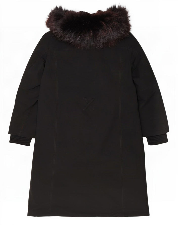 Prada Damen Wattierter Mantel IT 42 Mittelschwarzes Polyester