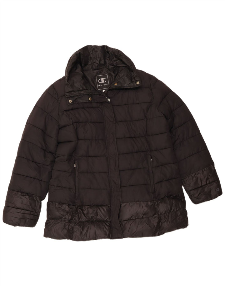 Champion Damen Wattierte Jacke IT 52 2XL Schwarz Polyester