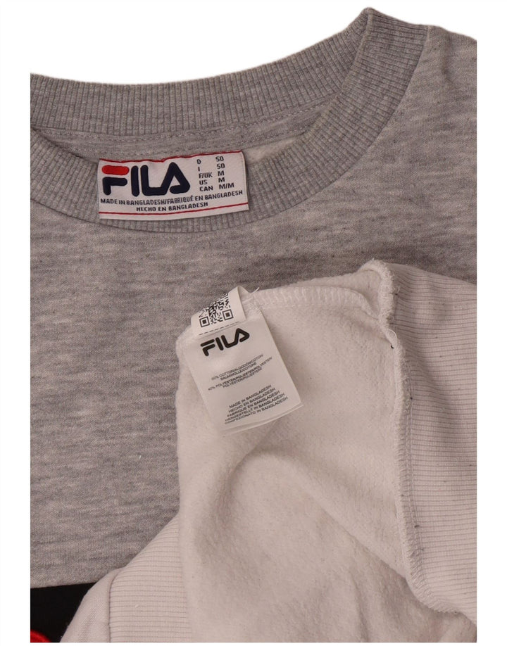 Fila Herren-Sweatshirt mit Grafik, mittelgroß, mehrfarbig, Colourblock-Baumwolle