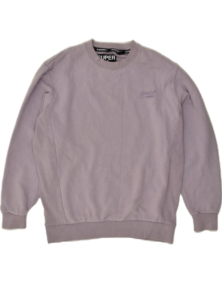 SUPERDRY Womens Sweatshirt Jumper UK 8 Small  Purple Cotton | Vintage Superdry | Thrift | Second-Hand Superdry | Used Clothing | Messina Hembry 