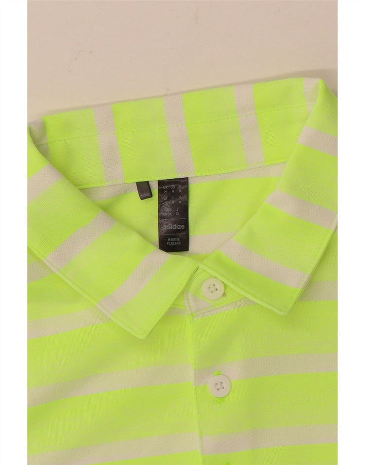 Adidas Herren Poloshirt Mittelgrün gestreift