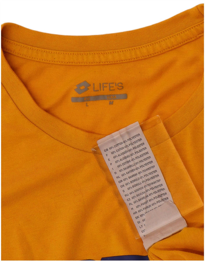 Lotto Herren-T-Shirt mit Grafik, mittelgelbe Baumwolle