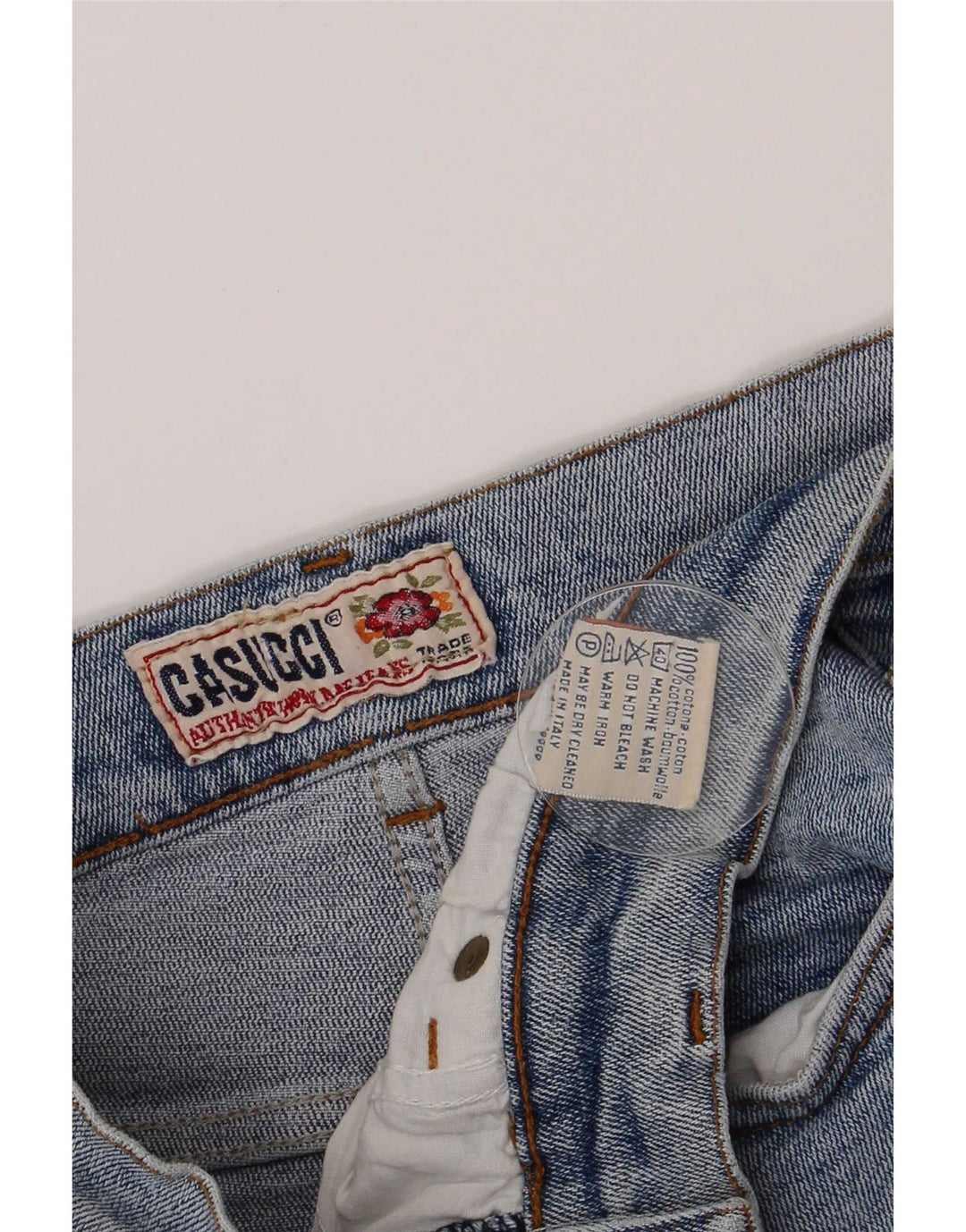 Casucci Damen-Jeans mit hoher Taille, W29, L26, blaue Baumwolle