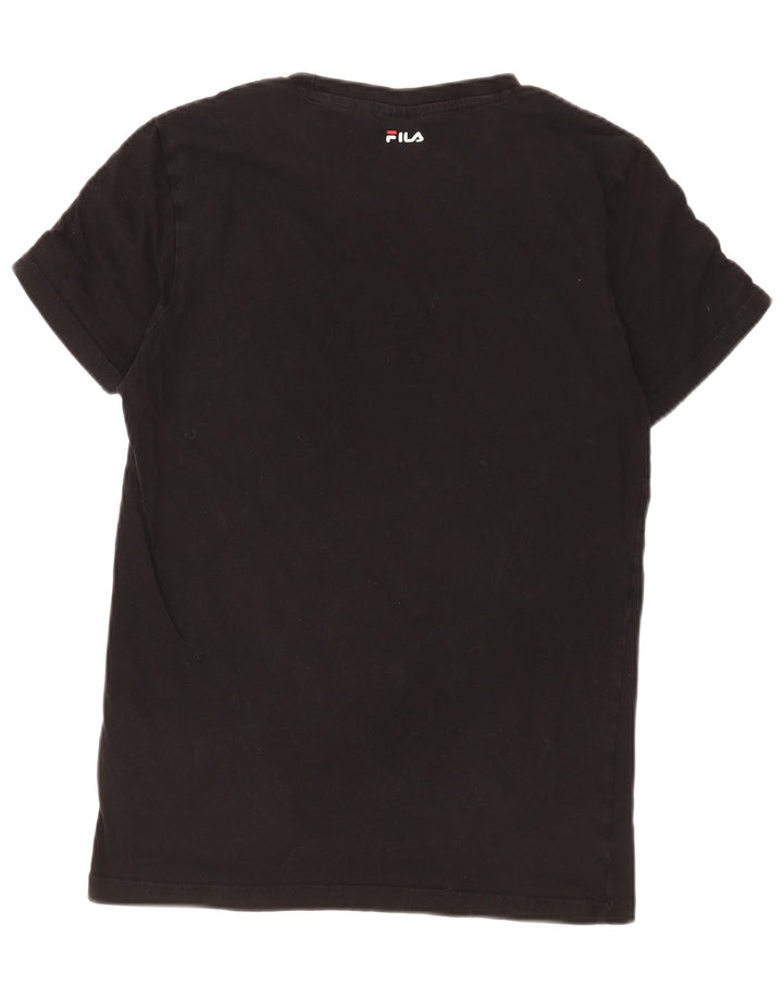 Fila Herren-T-Shirt mit Grafik, Größe S, schwarze Baumwolle