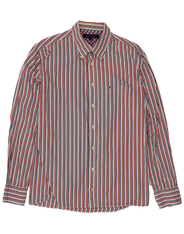 Tommy Hilfiger Herrenhemd, groß, mehrfarbig, gestreift, Baumwolle