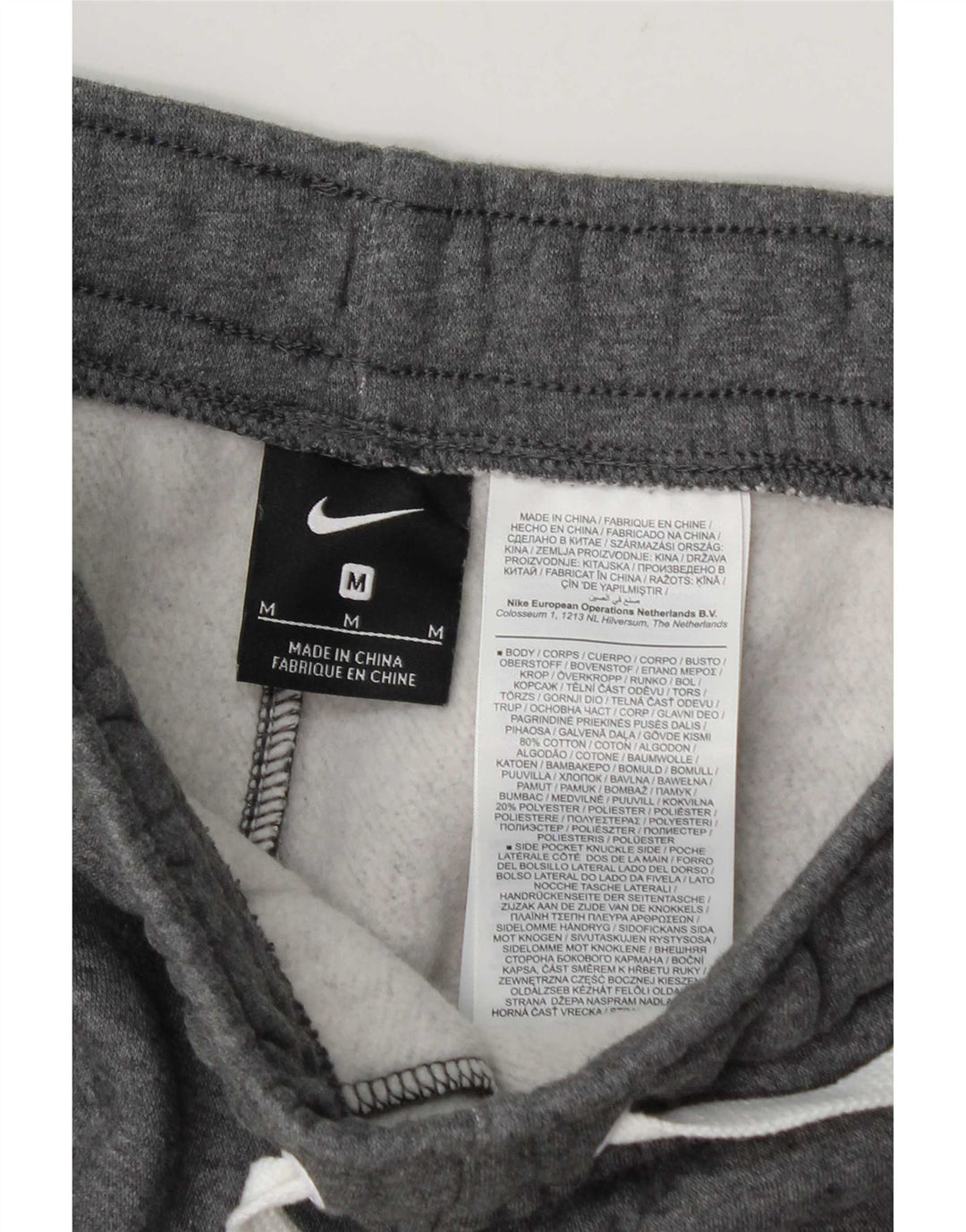Nike Herren-Sportshorts aus mittelgrau gefleckter Baumwolle