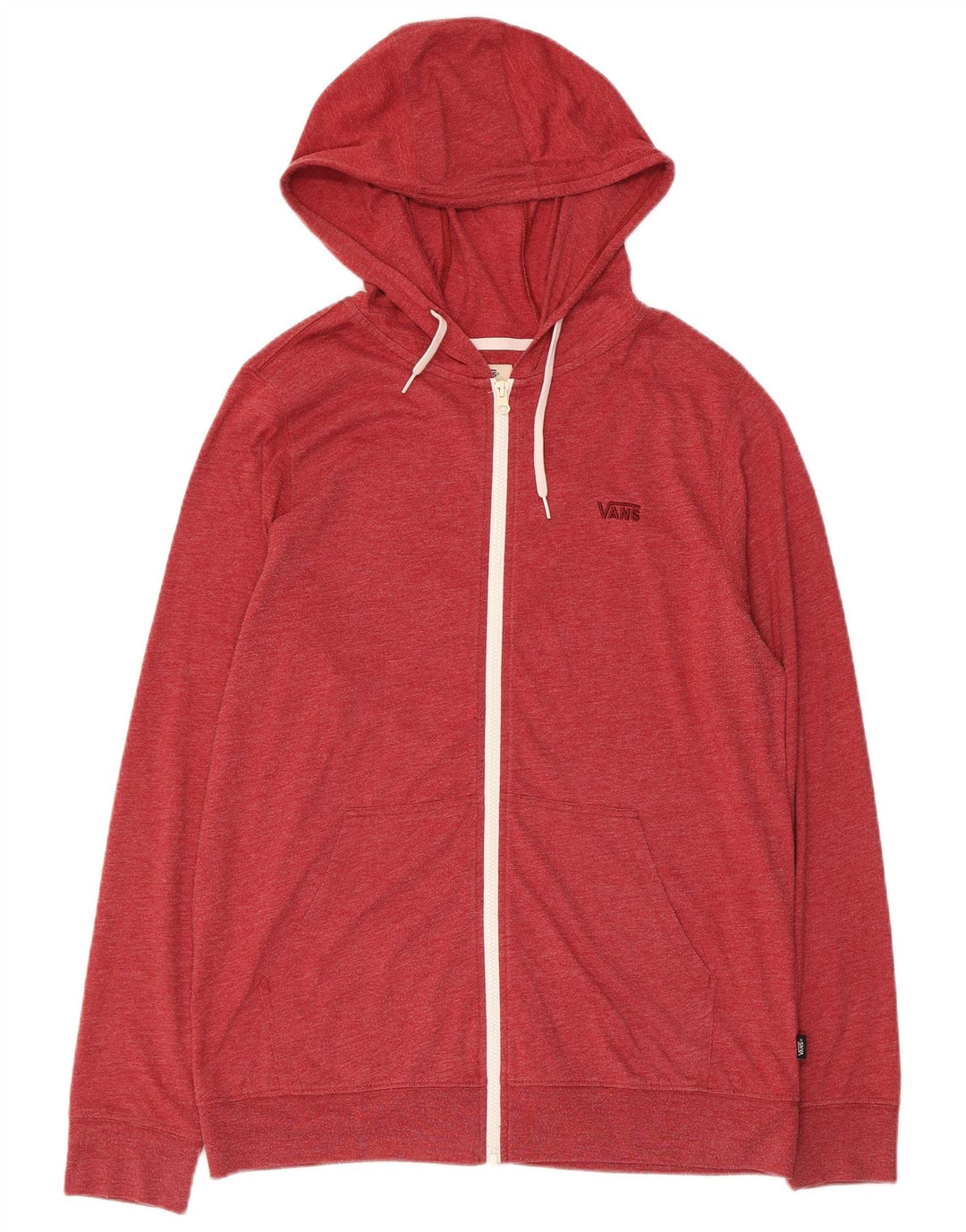 Vans Herren-Kapuzenpullover mit Reißverschluss, Größe L, Rot