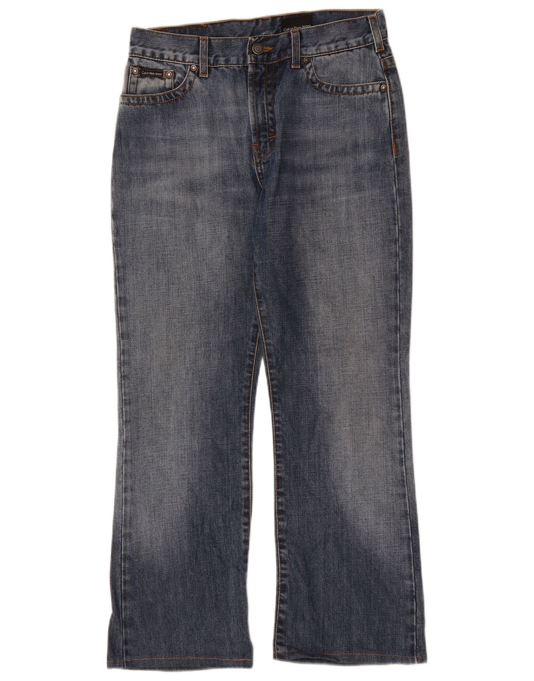 CALVIN KLEIN Herren Bootcut Jeans W29 L27 Blaue Baumwolle