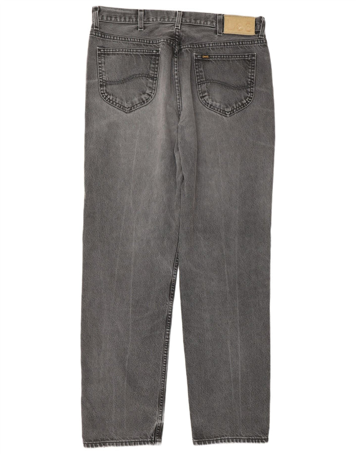Lee Herren Chicago Straight Jeans W38 L34 Graue Baumwolle