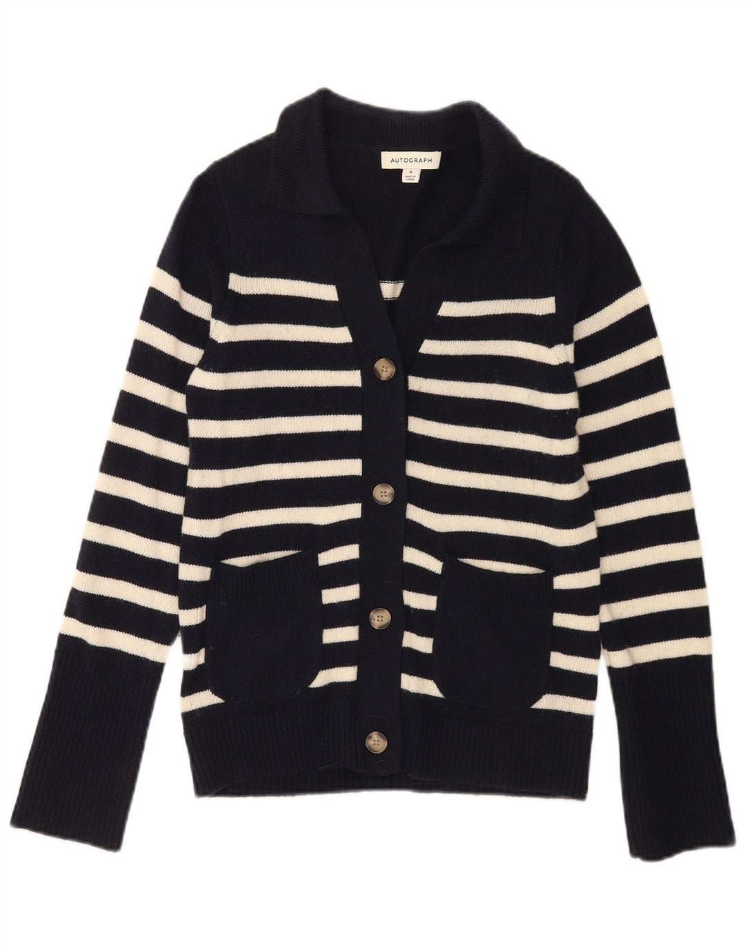 Marks & Spencer Damen-Strickjacke „Autograph“, Gr. 8, Marineblau