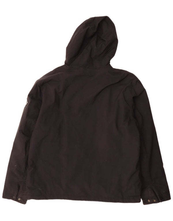 Henri Lloyd Herren-Windbreakerjacke mit Kapuze, UK 42 XL, schwarzes Nylon