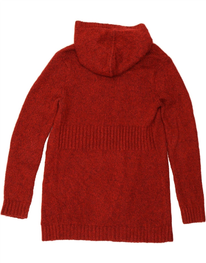 EDDIE BAUER Womens Longline Open Cardigan Sweater UK 14 Medium Red Flecked Vintage Eddie Bauer and Second-Hand Eddie Bauer from Messina Hembry 