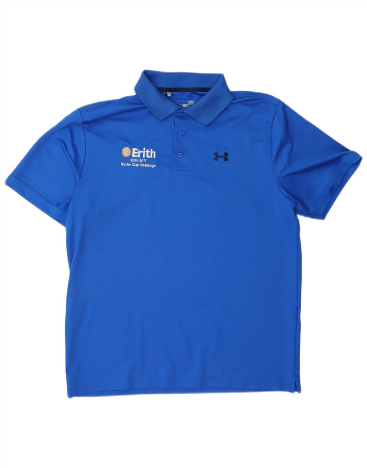 Under Armour Herren Heat Gear Poloshirt, Größe L, Blau