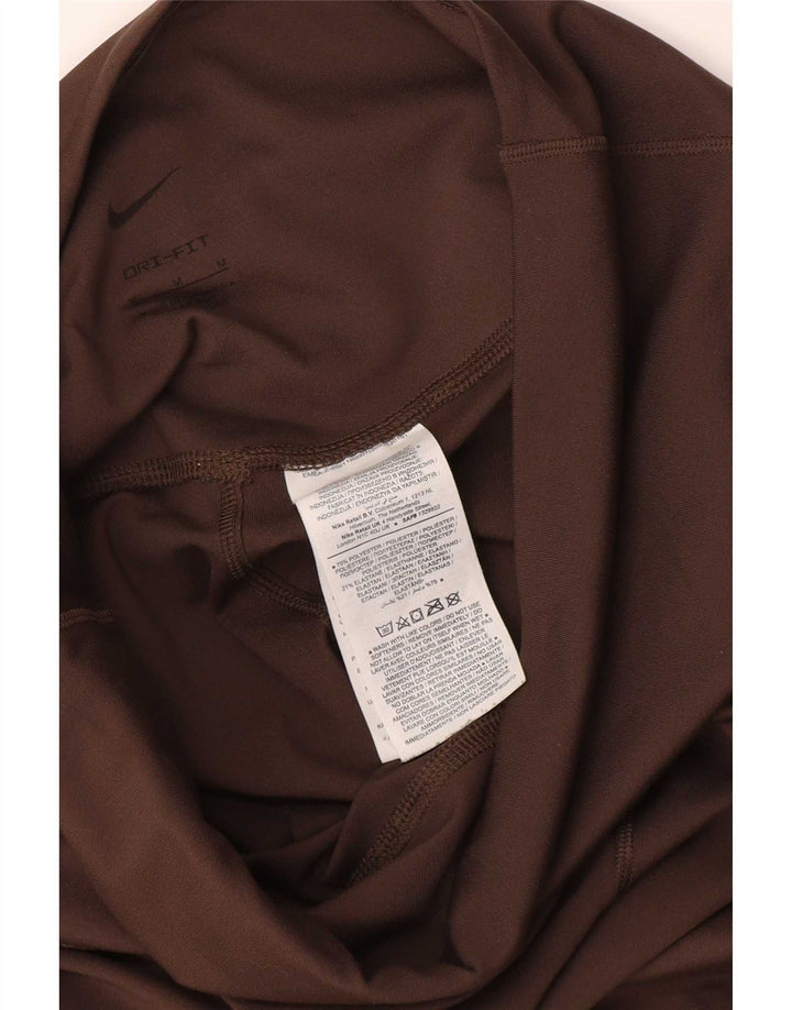 Nike Damen Dri Fit Leggings UK 12 Mittelbraunes Polyester