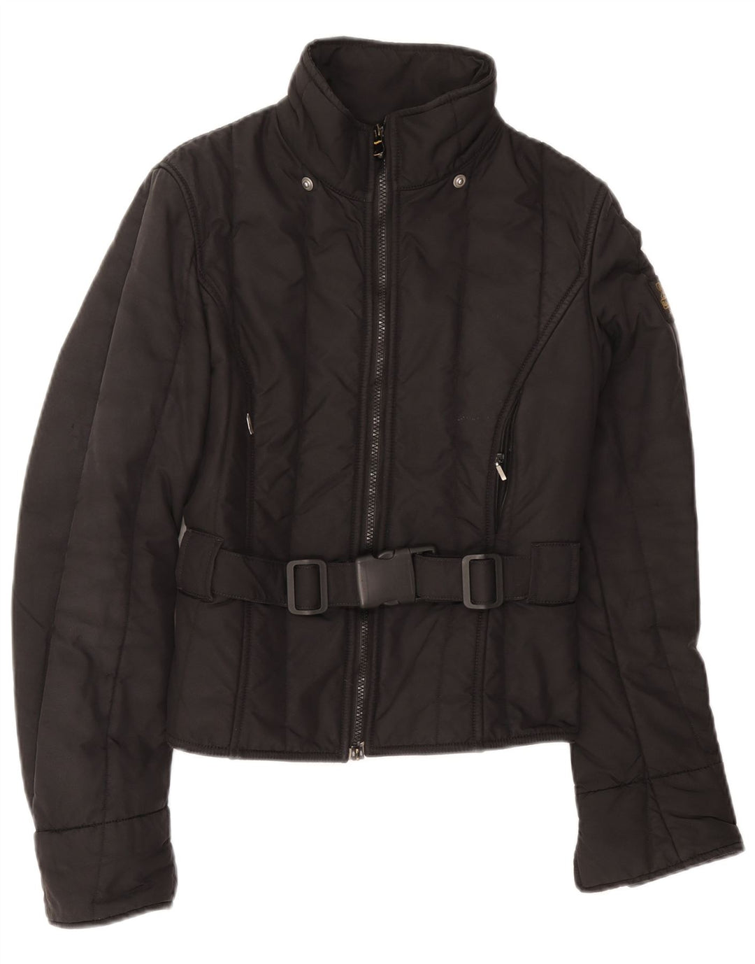 REFRIGIWEAR Damen Crop Wattierte Jacke UK 10 Small Schwarz Polyamid