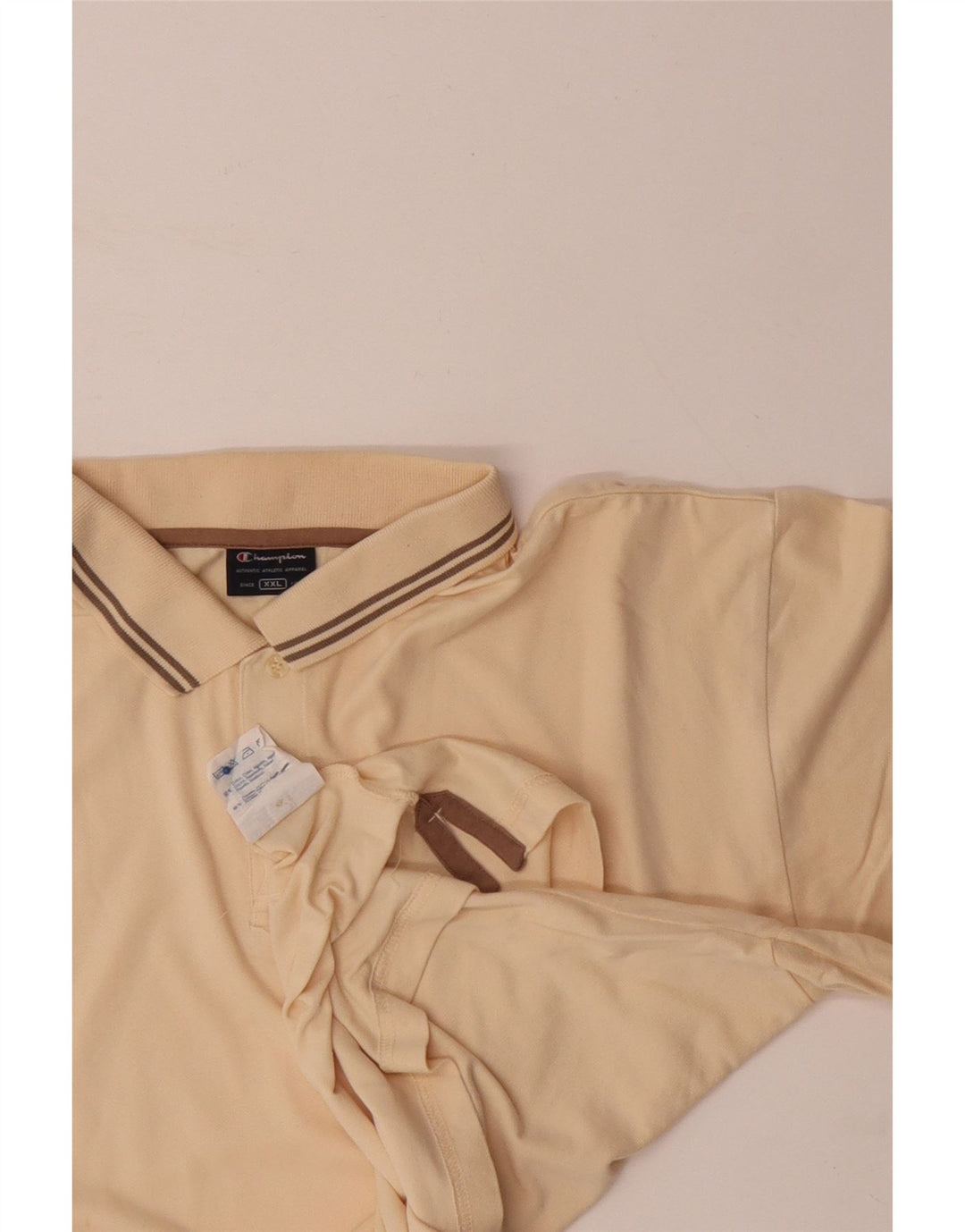 CHAMPION Herren Poloshirt 2XL Beige Baumwolle