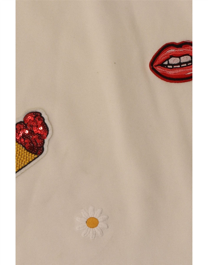 Zara Damen Trafaluc Tunika-Oberteil UK 10 Small Off White