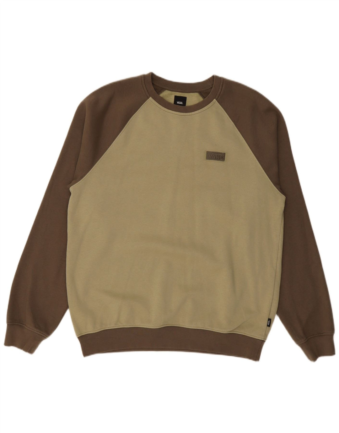 VANS Herren-Sweatshirt-Pullover, mittlere Khaki-Farbblock-Baumwolle