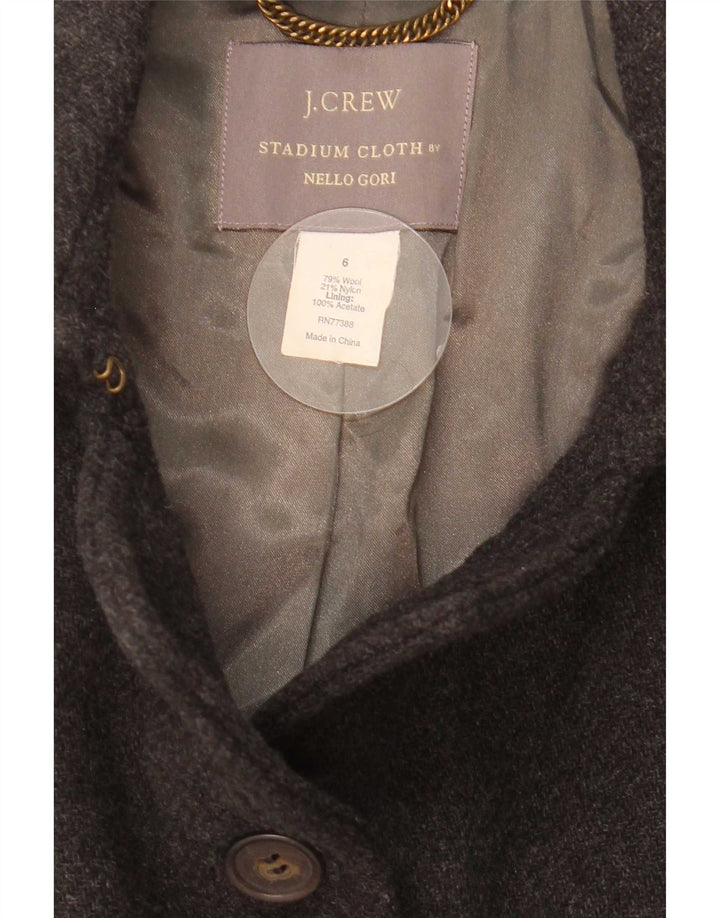 J. Crew Womens By Nello Gori Pea Coat mit 4 Knöpfen, US 6, mittelgraue Wolle