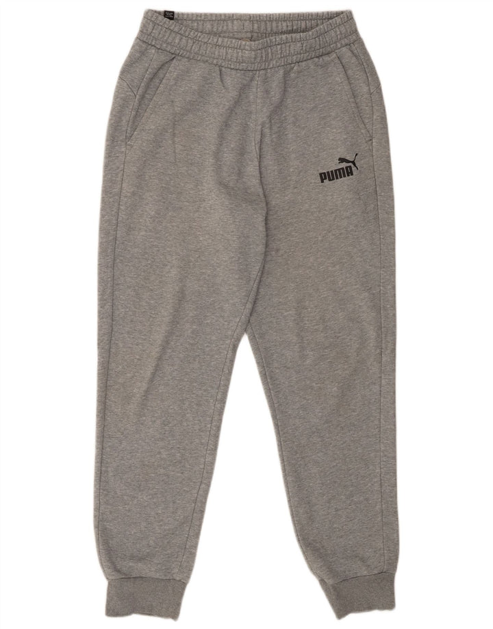 Puma Herren-Trainingshose, Jogginghose, mittelgrau gefleckte Baumwolle