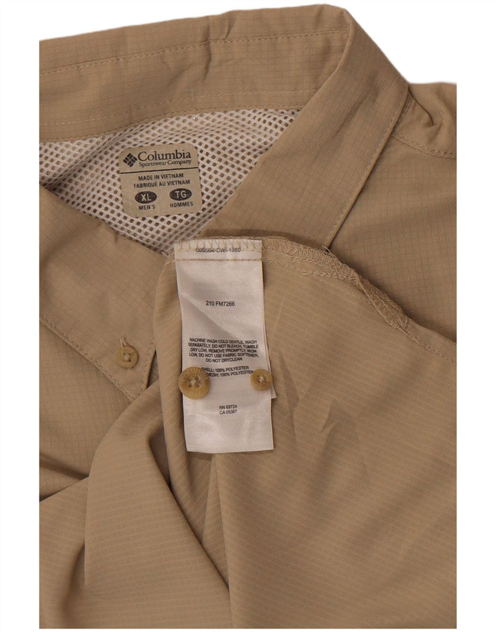 Columbia Herren Kurzarmhemd XL Beige Polyester