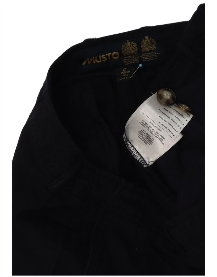 Musto Damen Chinoshorts UK 12 Medium W32 Marineblaue Baumwolle