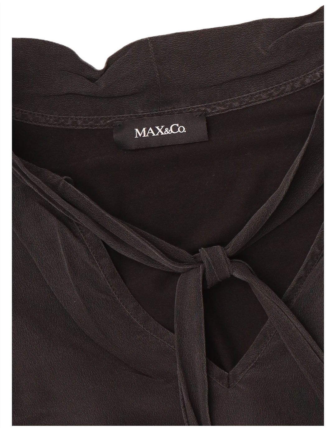 Max & Co. Damen Langarm-Blusenoberteil UK 14 Medium Schwarz