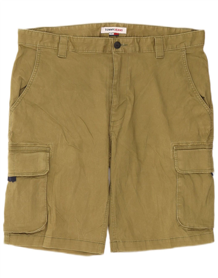 Tommy Hilfiger Herren-Cargo-Cord-Shorts W36, große Khaki-Baumwolle