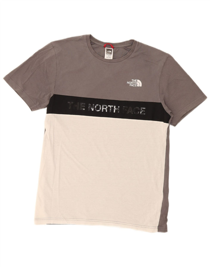 The North Face Herren-T-Shirt mit normaler Grafik, Größe S, Grau, Farbblock