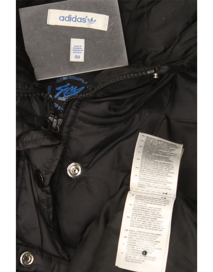 Adidas Damen Kapuzenjacke, gepolstert, EU 40, mittelschwarz, Polyester