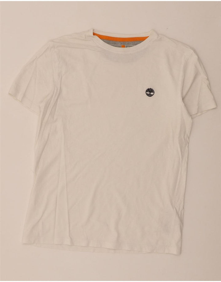 Timberland Slim Fit T-Shirt-Oberteil für Herren aus mittelweißer Baumwolle