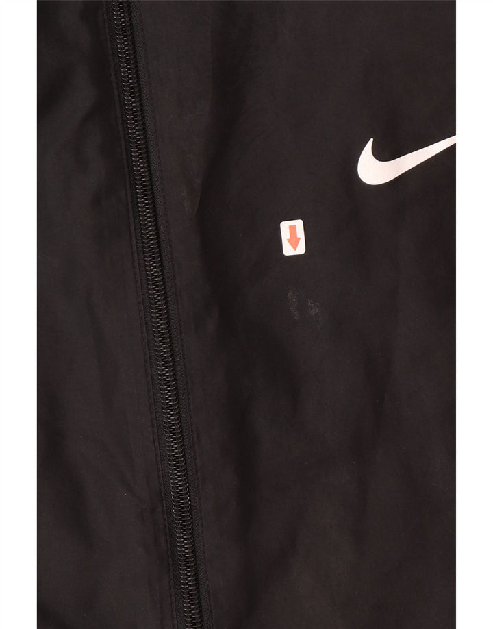 Nike Herren-Trainingsanzugoberteil, XL, schwarzes Farbblock-Polyester