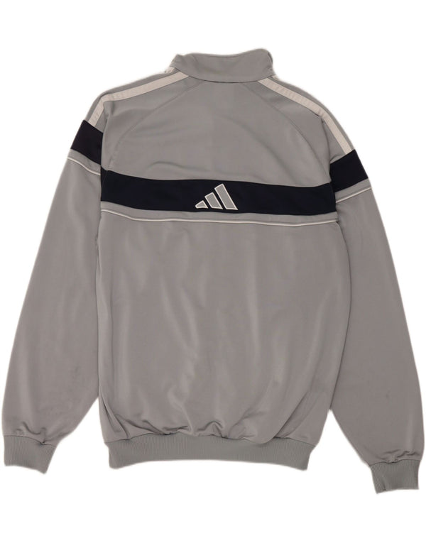 Adidas Herren-Trainingsanzugoberteil mit Grafik, UK, Größe 42/44, groß, grau, Farbblock