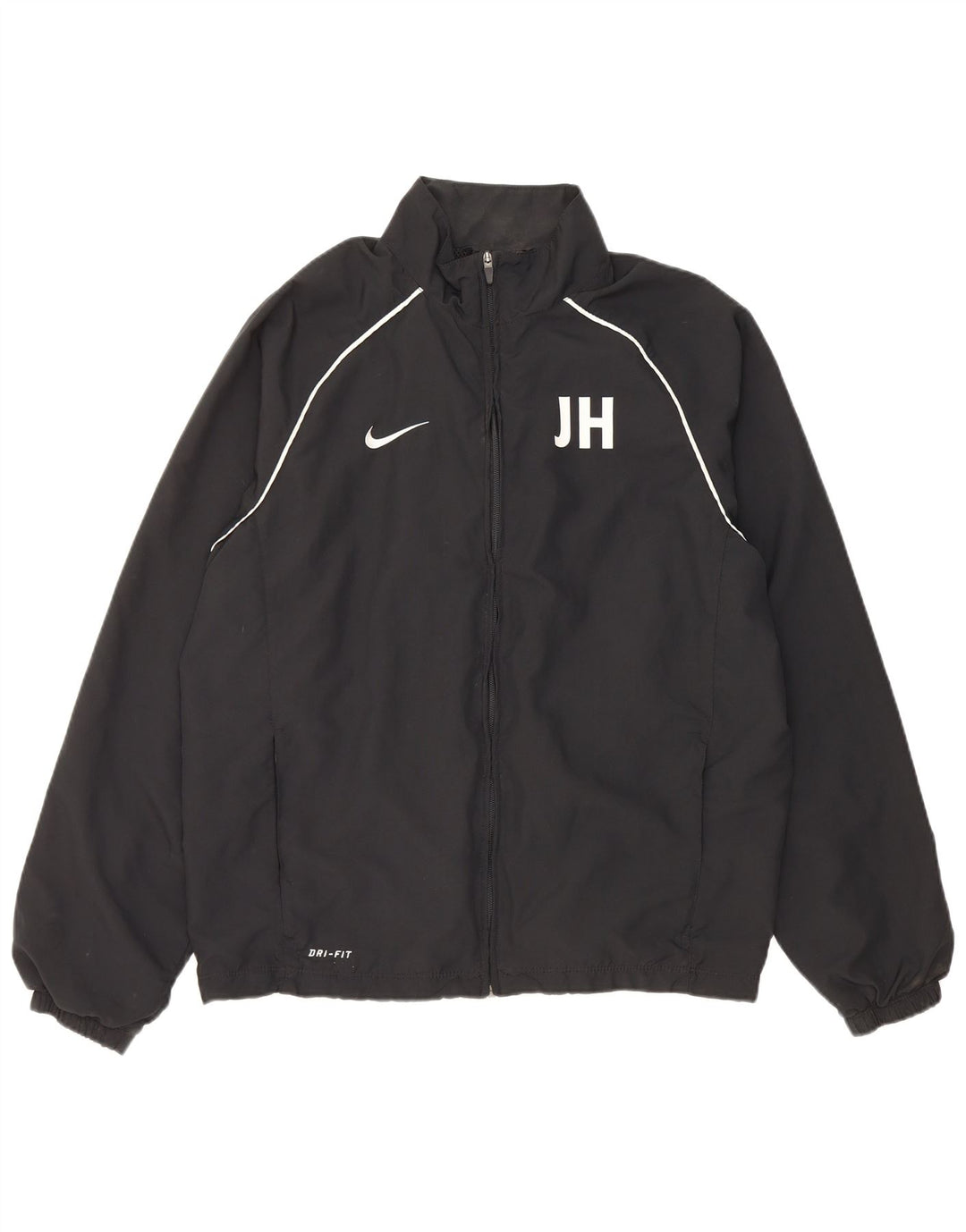 Nike Herren-Dri-Fit-Trainingsanzug-Top-Jacke, großes, schwarzes Polyester