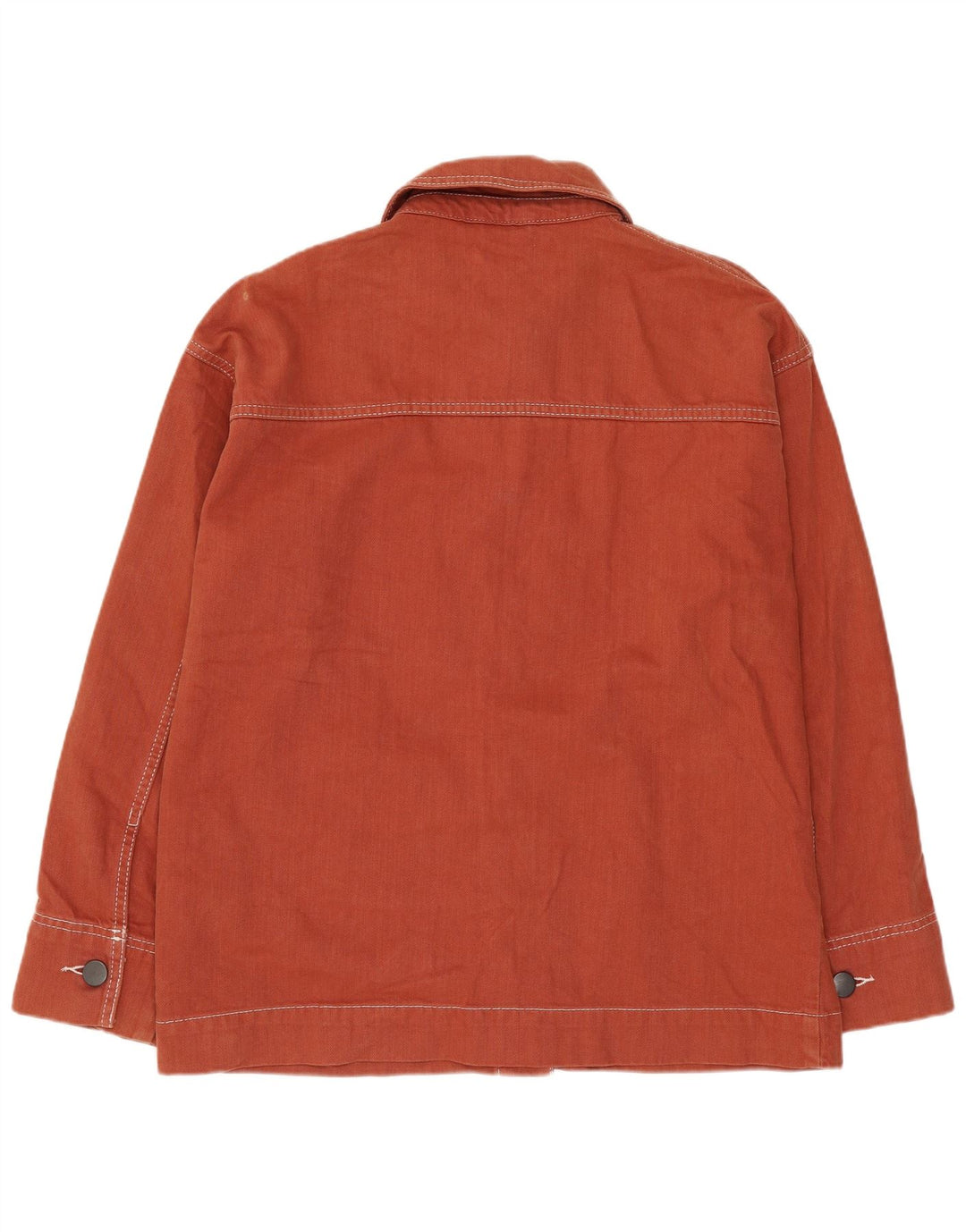 Topshop Damen Übergroße Utility-Jacke UK 10 Small Orange Baumwolle