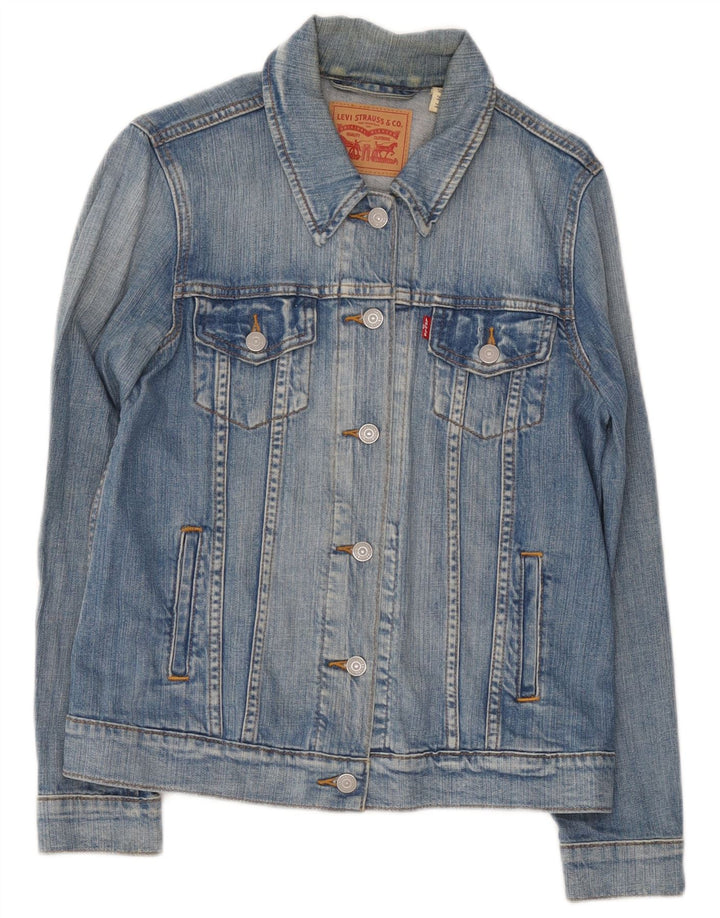Levi's Damen Jeansjacke UK 12 Mittelblaue Baumwolle