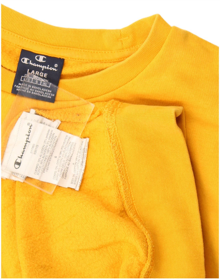 Champion Herren-Sweatshirt mit Grafik, groß, aus Baumwolle, Gelb